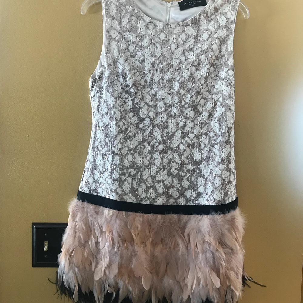 Akira 20’s style sequin & feather dress
